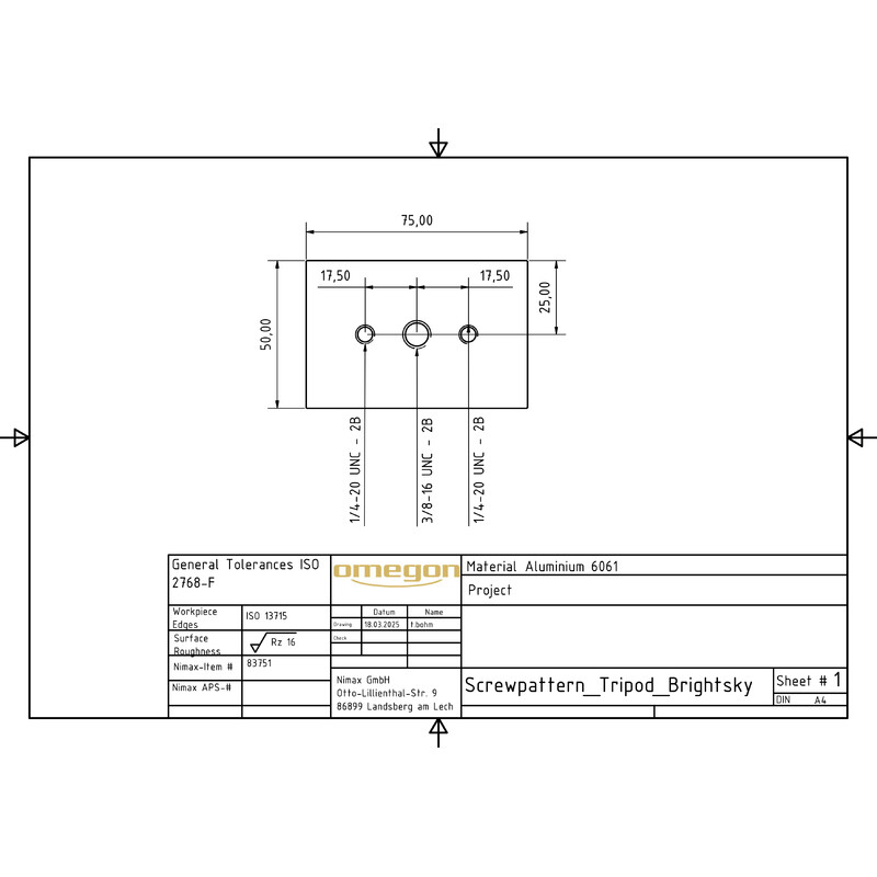 Omegon Binoclu Brightsky ED-APO 30x100 - 90° + husă