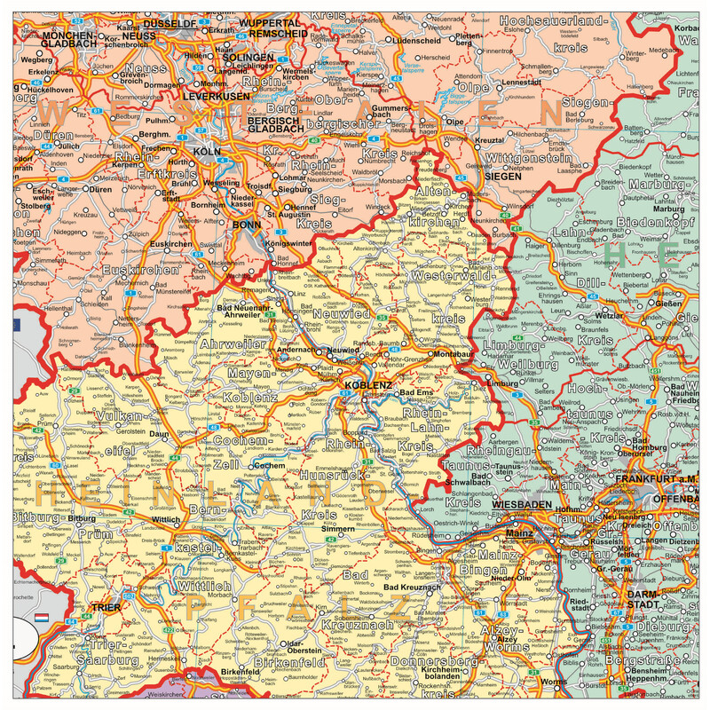 Stiefel Harta organizării politice a Germaniei (100 cm x 140 cm)