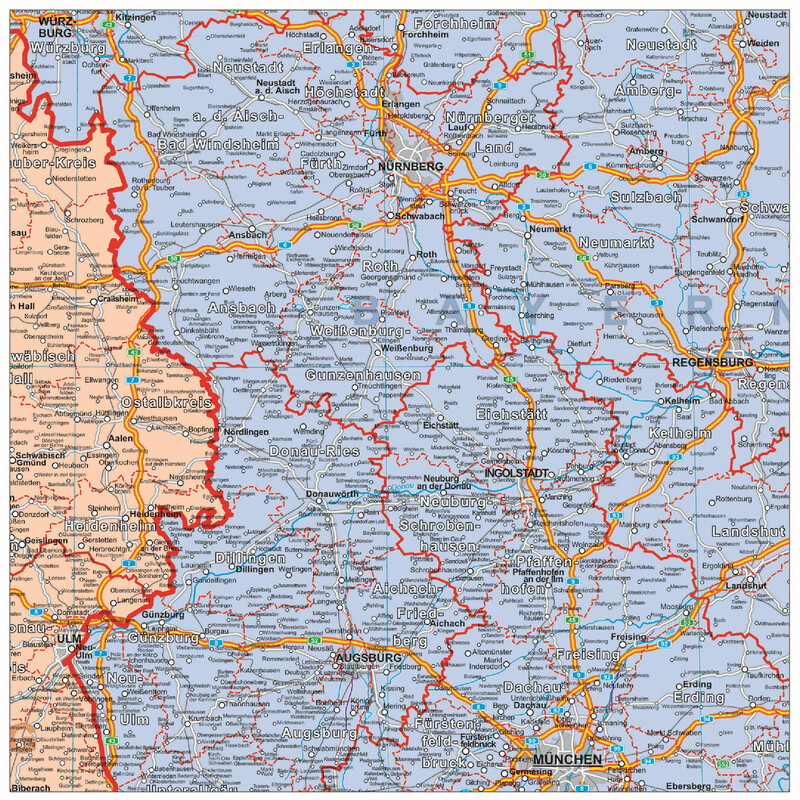 Stiefel Harta organizării politice a Germaniei (100 cm x 140 cm)