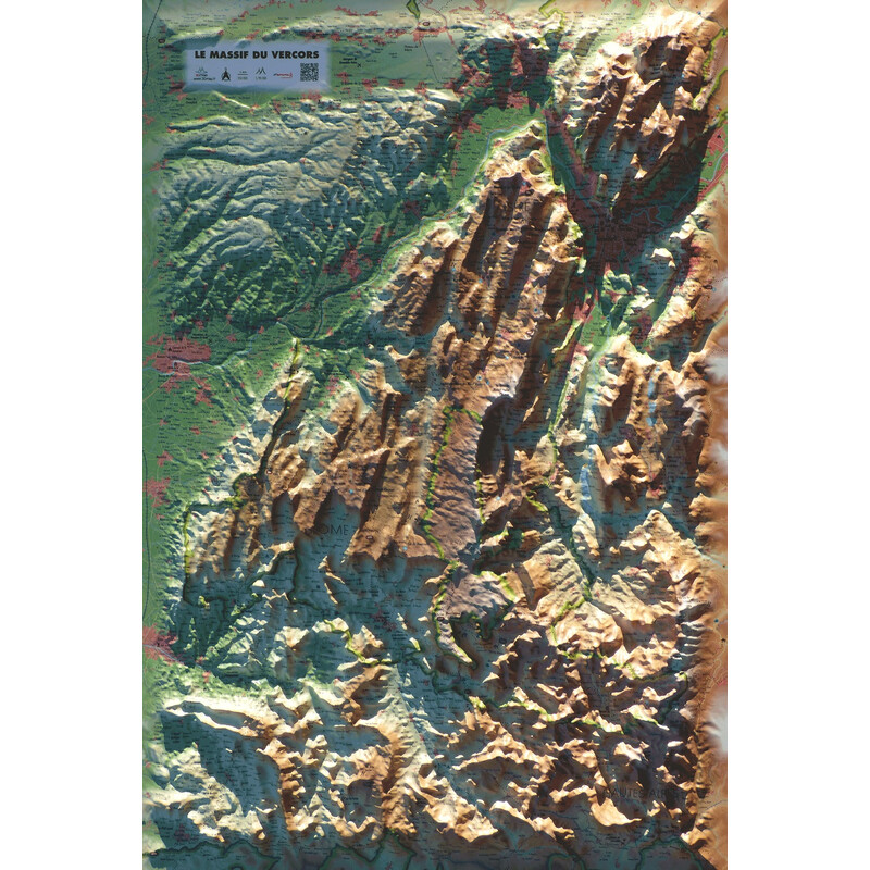 3Dmap Harta regionala Le massif du Vercors (61 cm x 41 cm)