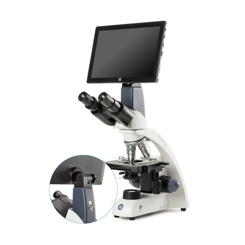 Euromex Microscop BioBlue, BB.4260-T, bino, Tablet SMP, 4/10/S40/S100x, scenă mecanică, 1 W NeoLED