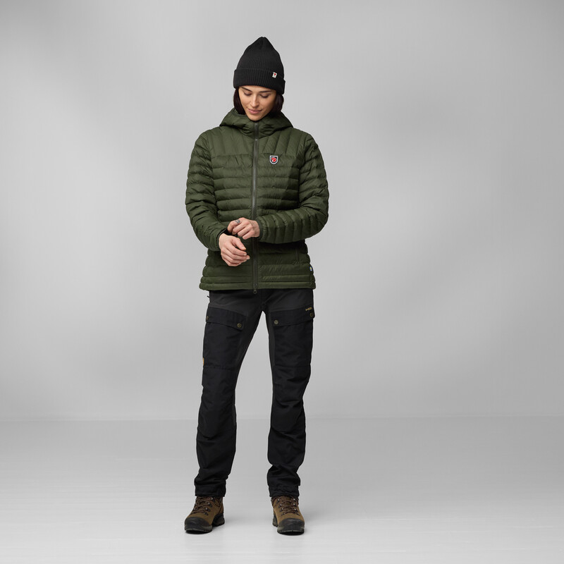 Fjällräven Hanorac Expedition Lätt Hoodie W, 662 Deep Forest, L