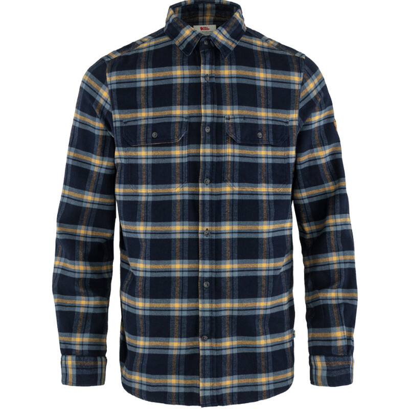 Fjällräven Cămașă Övik Heavy Flannel M, 555-232 Dark Navy-Buckwheat Brown, S