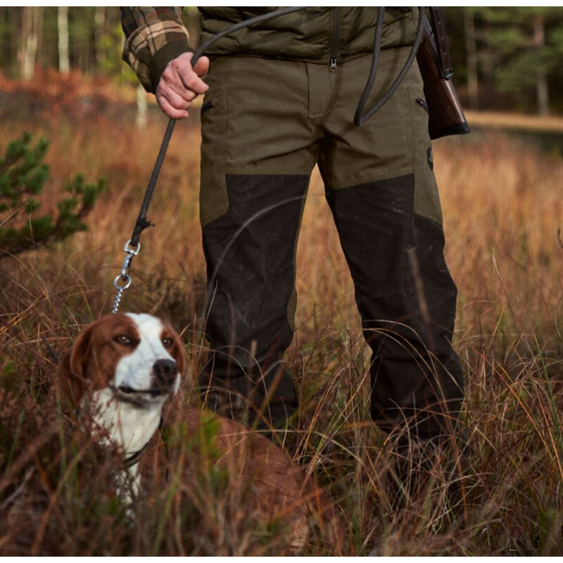 Härkila Pantaloni din piele Driven Hunter HWS, verde salcie/maro închis, mărimea 50