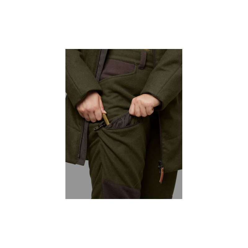 Härkila Pantaloni de iarnă pentru femei Metso, verde salcie/maro umbră, mărimea 40