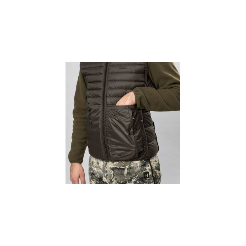 Härkila Mountain Hunter Expedition rev. jiletcă din puf AXIS MSP Mountain/maro închis, XL
