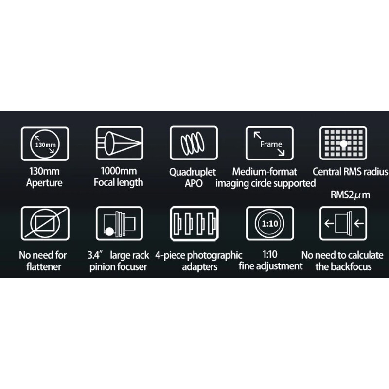 ZWO Refractor apochromat AP 130/1000 FF130