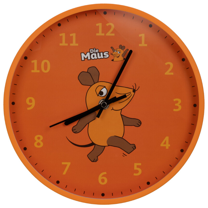DieMaus Ceas de perete pentru copii portocaliu