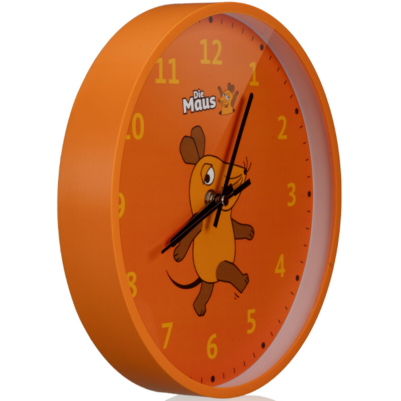 DieMaus Ceas de perete pentru copii portocaliu