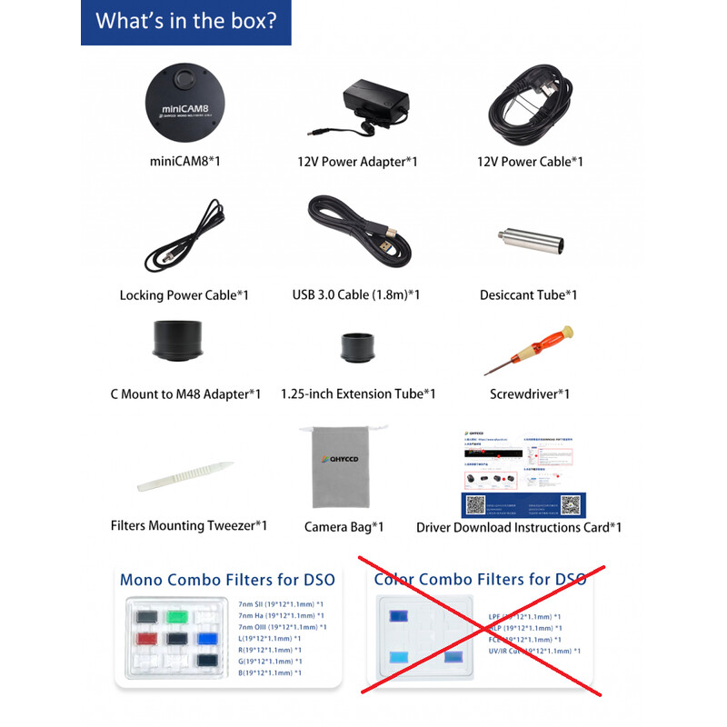 QHY Camera miniCam8 Color Combo