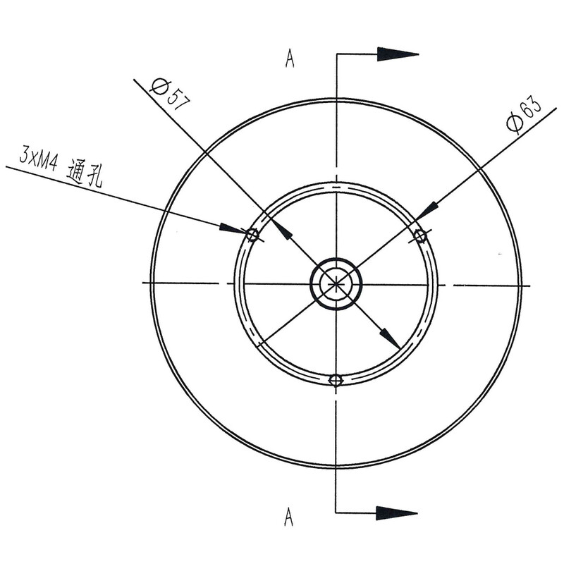 Omegon Adaptor filet fotografic 3/8'' pentru coloana Pro
