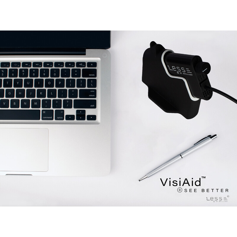 LESS Lupa VisiAid, ochelari iluminați, set complet, masă & Mobile