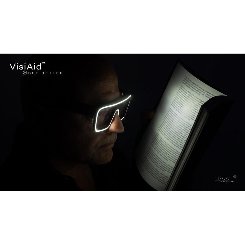 LESS Lupa VisiAid, ochelari iluminați, set complet, masă & Mobile