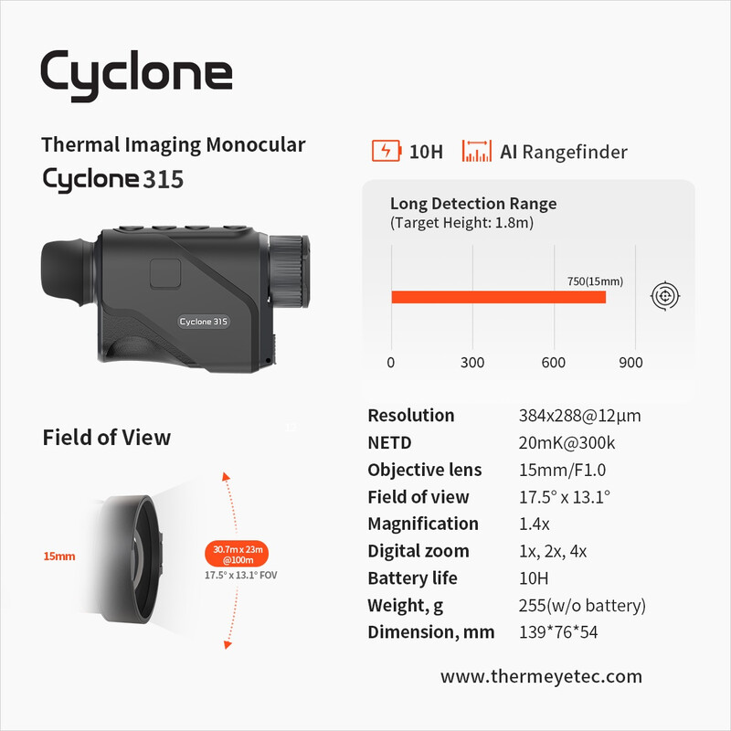 ThermTec Camera de termoviziune Cyclone 315