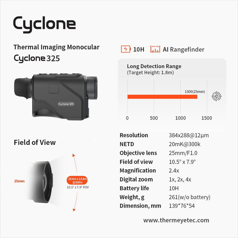 ThermTec Camera de termoviziune Cyclone 325