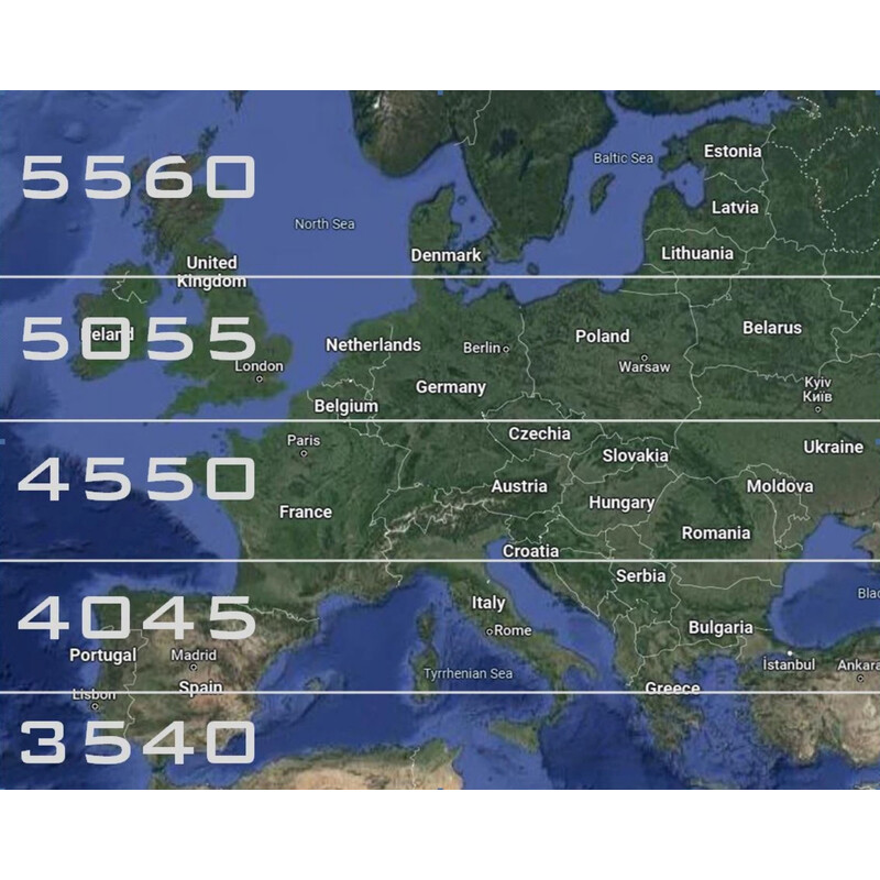 TMS-ASTRO Suport polar Platformă EQ vizuală 45°-50°