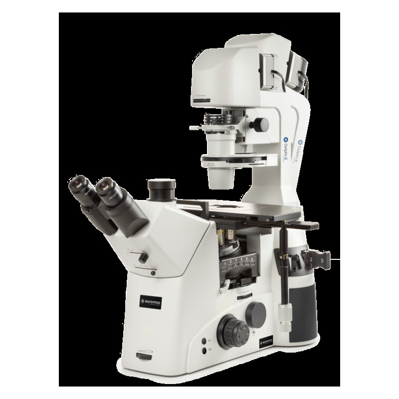 Euromex Microscop inversat DI.1053-PLPHFi, trino, 100-400x, IOS, LED
