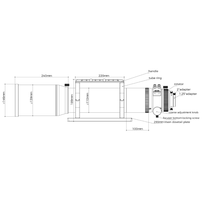 Askar Refractor apochromat AP 120/840 Triplet OTA