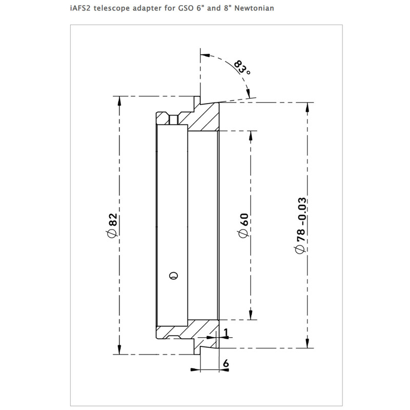 iOptron Adaptor iAFS2 / GSO Newton 2"