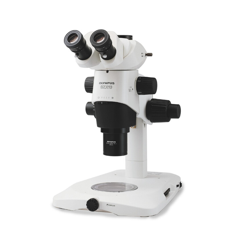 Evident Olympus Microscopul stereoscopic zoom SZX10, trino, 10:1, 6,3-63x, 81 mm, SZX2-ILLTQ LED