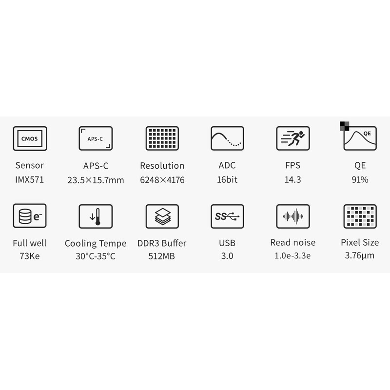 ZWO Camera ASI 2600 MM Pro Mono