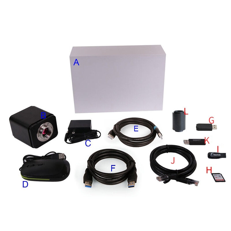 ToupTek camera ToupCam X8CAM4K 16MPA, color, CMOS, 1/1,1", 2,4 µm, 60 fps, 16 MP, HDMI/LAN/USB