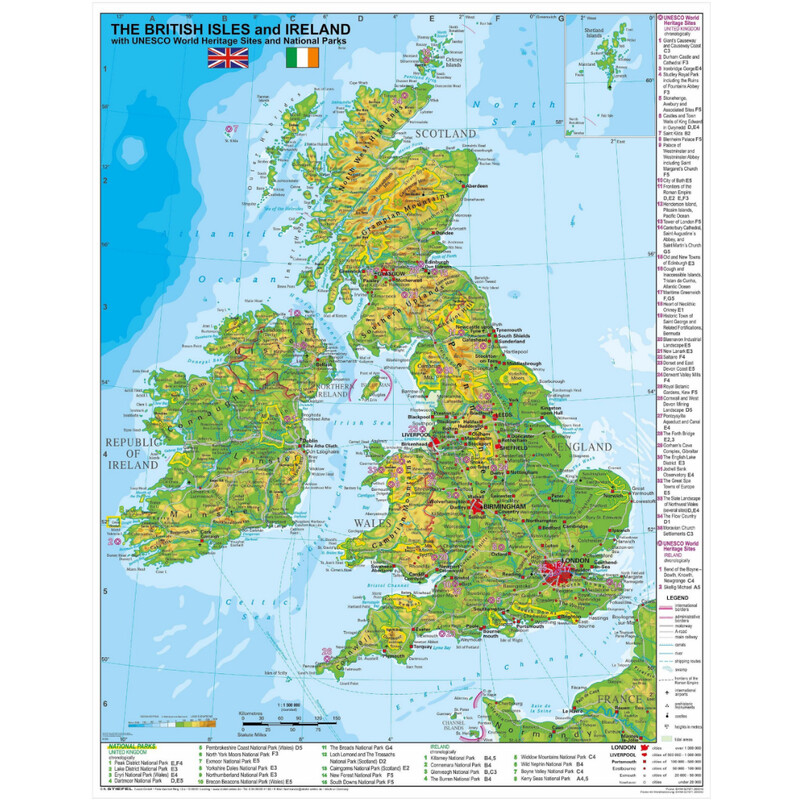 Stiefel Harta The British Isles and Ireland (68 x 98 cm)