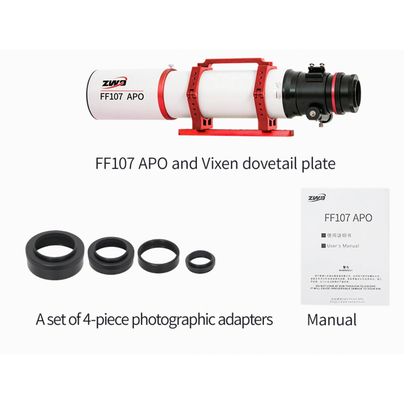 ZWO Refractor apochromat AP 107/749 FF107