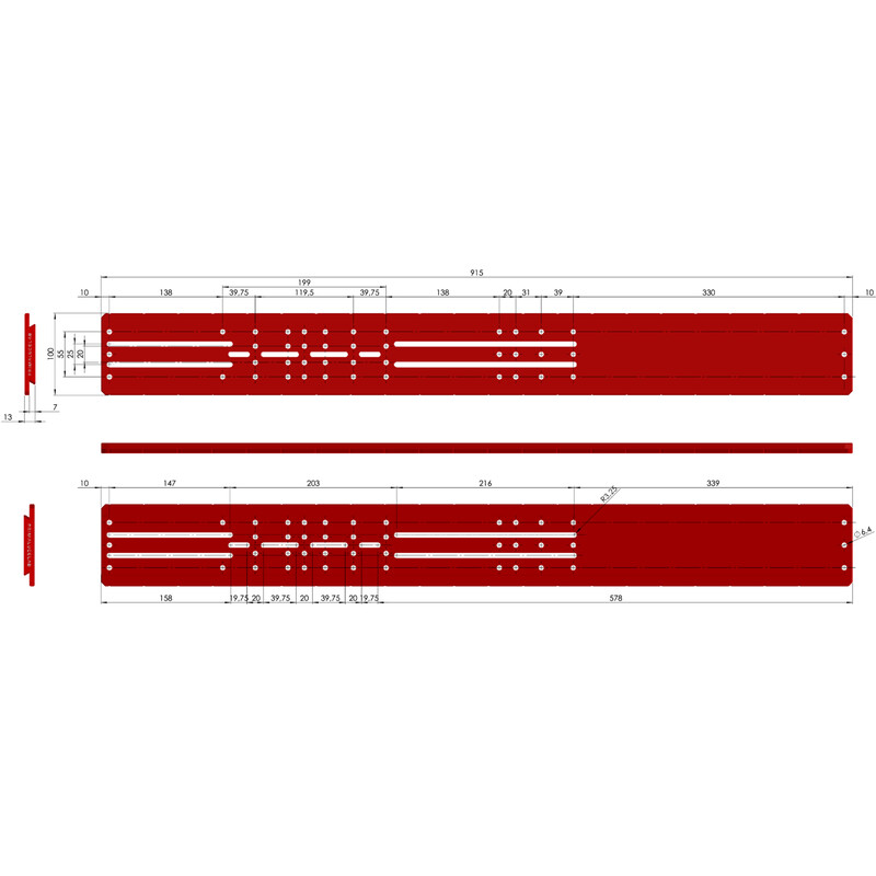 PrimaLuceLab Șină prismatică PLUS stil Losmandy 915 mm