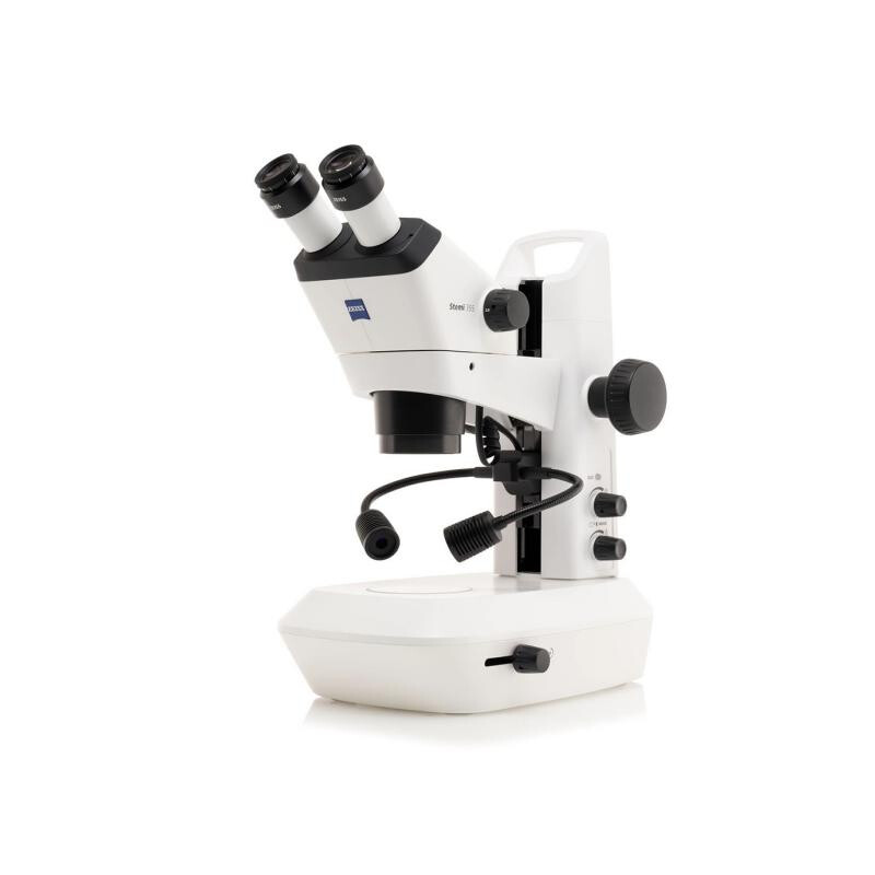 ZEISS Microscopul stereoscopic zoom Stemi 355, C Lab, trino, BF, DF, w.d. 110 mm, 10x/23, 5,5:1 , 7,2x-40x, AL/DL, Spot C LED