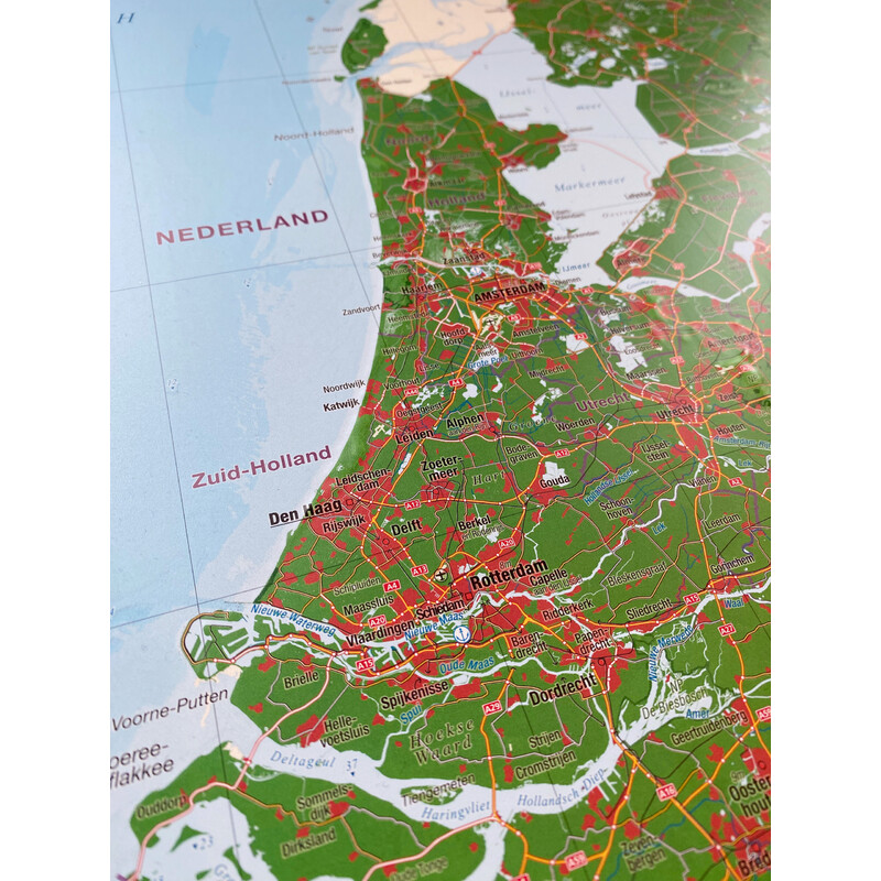 Georelief Harta regionala Benelux (57 x 77 cm)