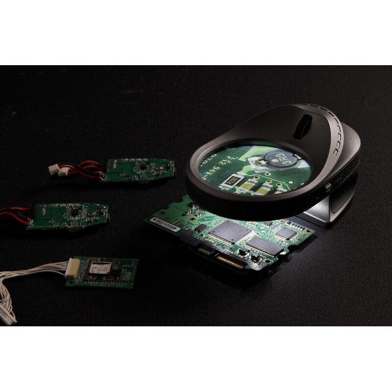 FPS Lupa electronică Micro Mouse – zoom de 5x până la 10x, camera, lumină UV și ecran de 2,8"