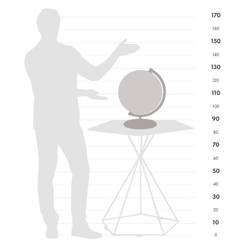 Zoffoli living Glob James Cook Auriu/Alb 33 cm