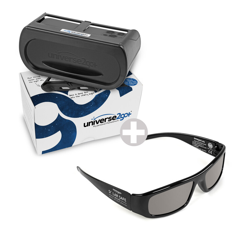 Omegon Planetariu personal Universe2Go+ + ochelari pentru eclipsă Solar Safe Deluxe